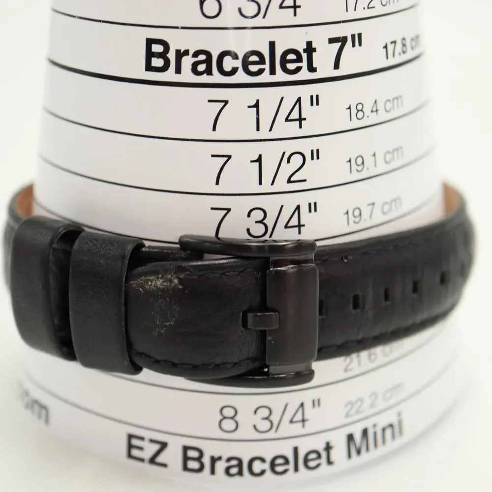Fossil Neutra Black Stealth 43mm Chronograph Watch Leather BQ1734 w New Battery